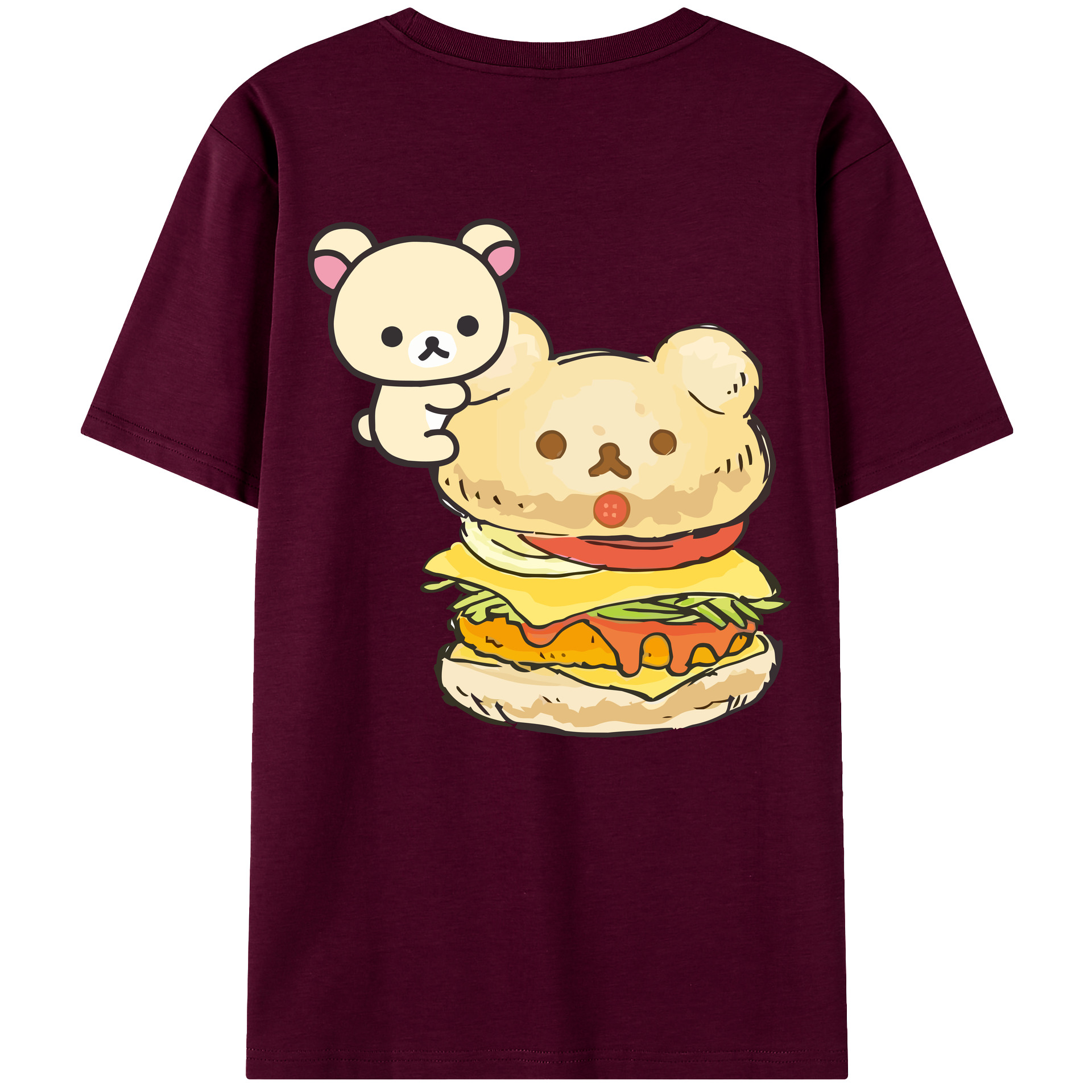 （画像用） リラックマ リラックマ キイロイトリ Rilakkuma Korilakkuma Kiiroitori レディース半袖Tシャツ(バックプリント)